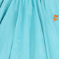 VALENTINA TEAL EMBROIDERED FLOWER SKIRT