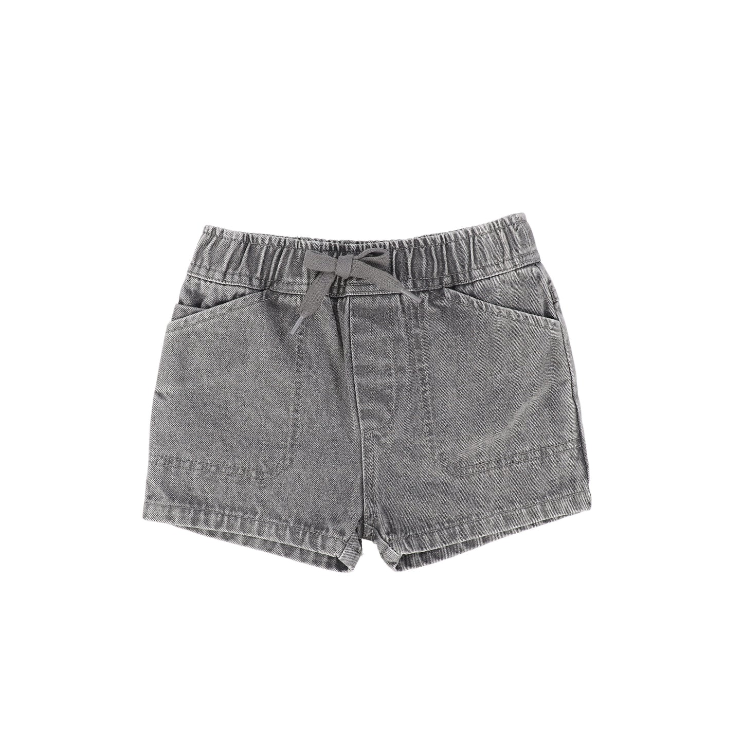 LE BOURDON GREY DENIM POCKET SHORTS