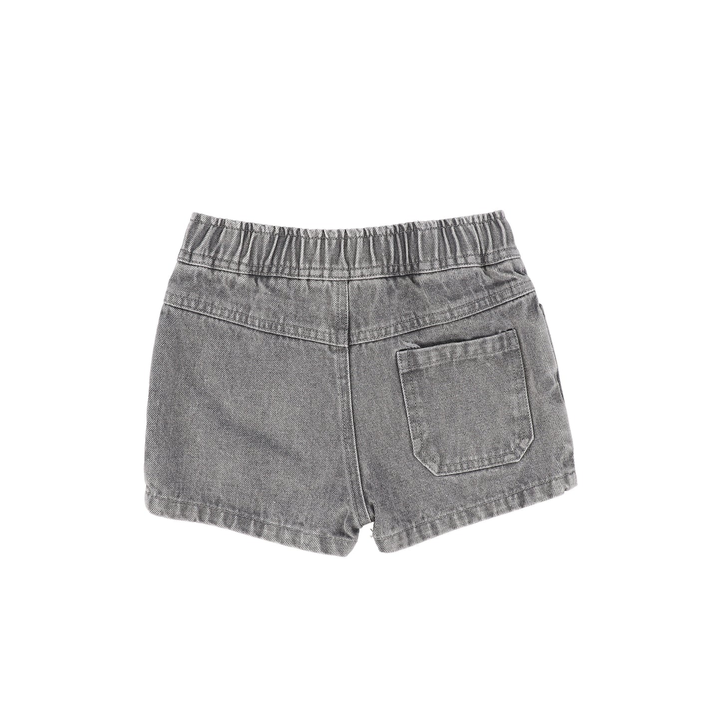 LE BOURDON GREY DENIM POCKET SHORTS