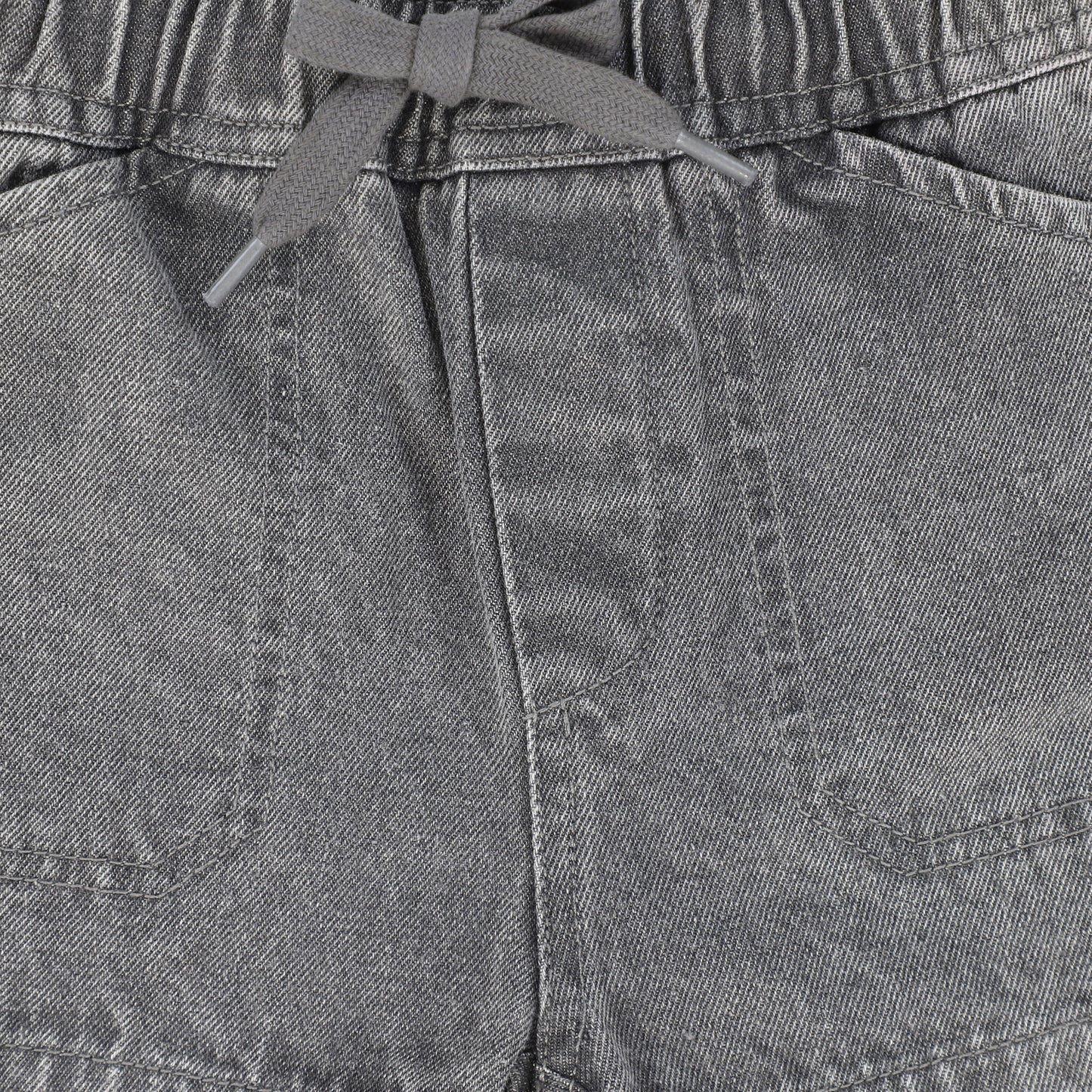 LE BOURDON GREY DENIM POCKET SHORTS