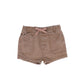 LE BOURDON BROWN DENIM POCKET SHORTS