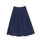 VALENTINA DENIM SEAM PLEAT SKIRT