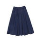 VALENTINA DENIM SEAM PLEAT SKIRT