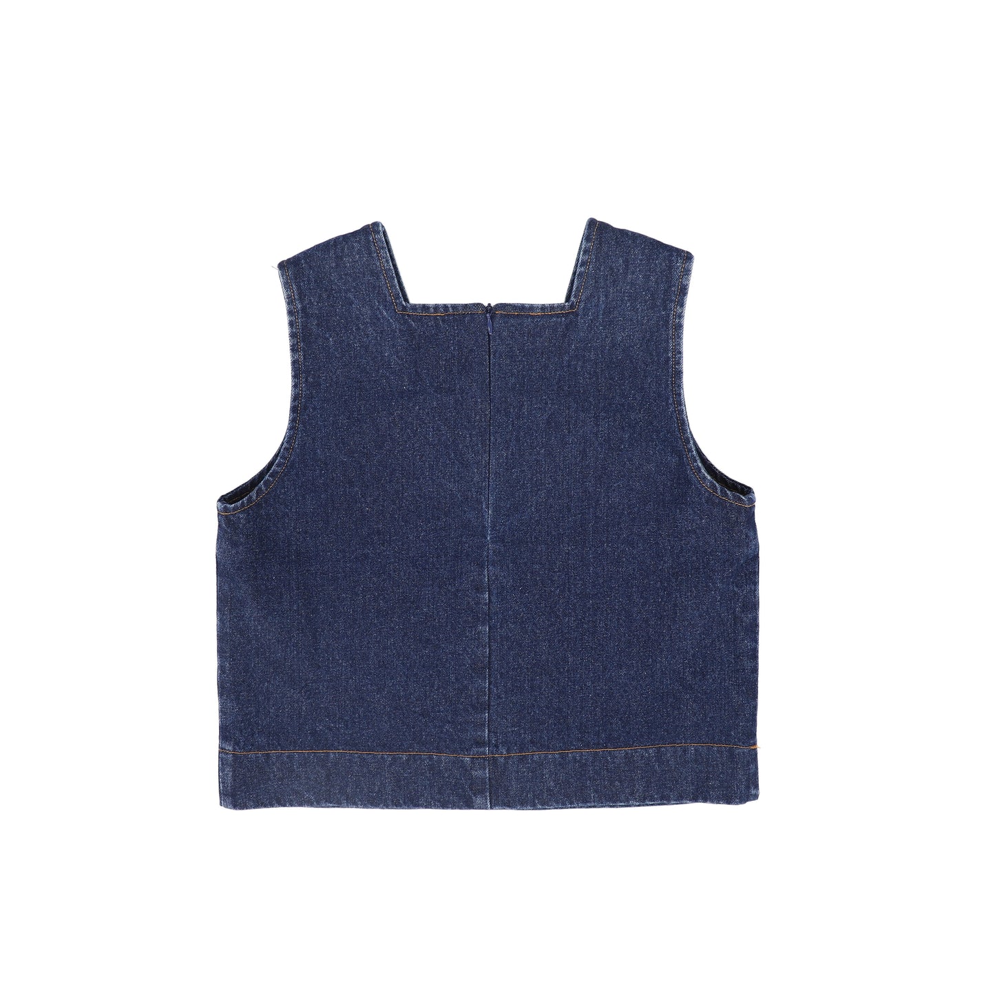 VALENTINA DENIM SQUARE SEAM VEST