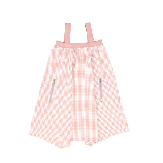 BACE COLLECTION PINK GINGHAM ASYMMETRICAL JUMPER