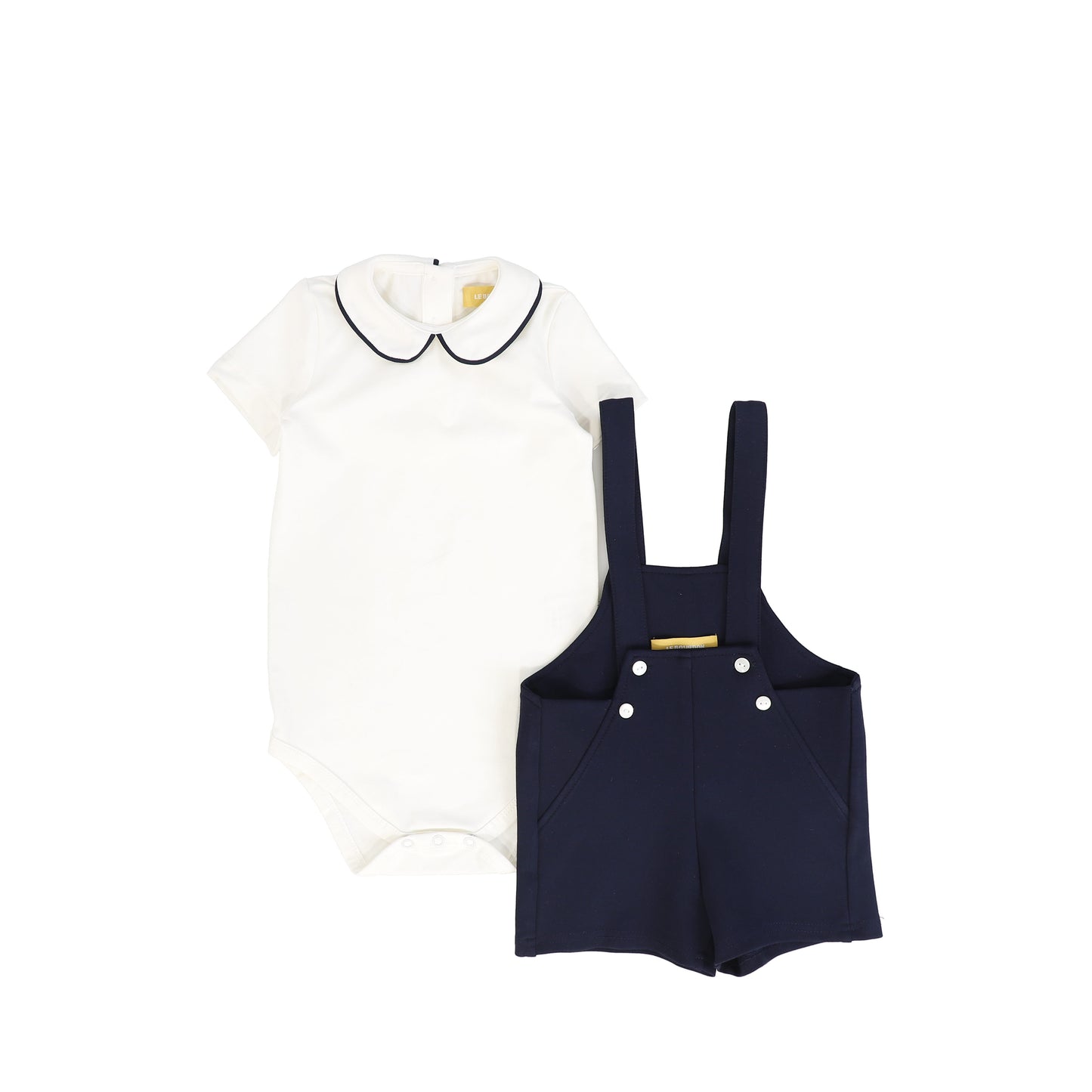 LE BOURDON NAVY BUTTON OVERALL SET