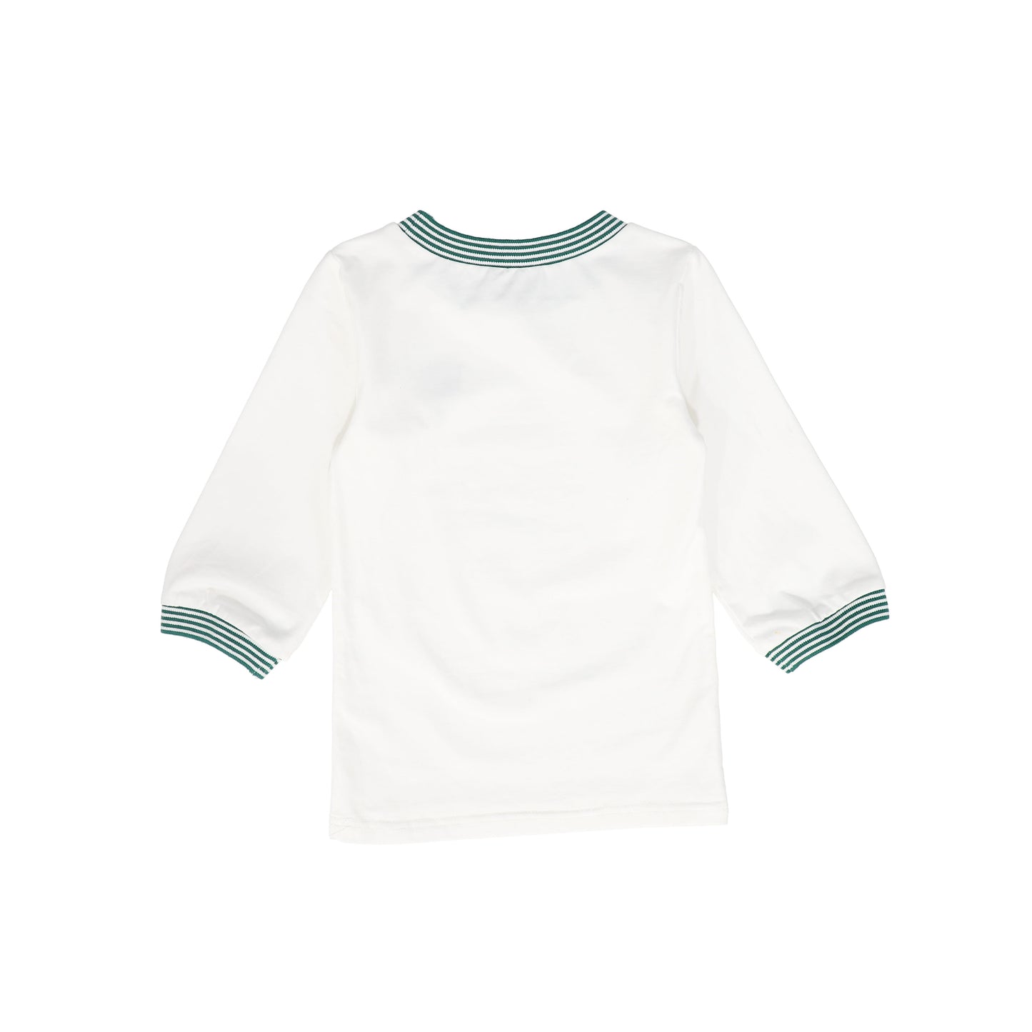 BAMBOO WHITE EMBLEM TRIM T-SHIRT