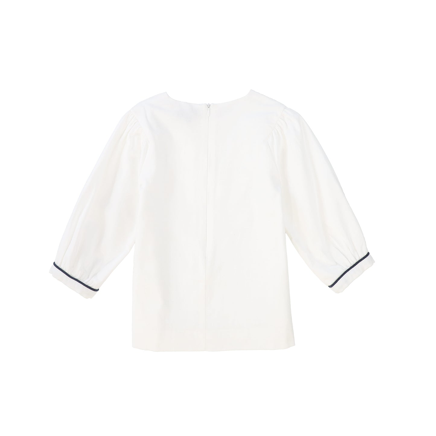 BAMBOO WHITE PUFF SLEEVED BLOUSE