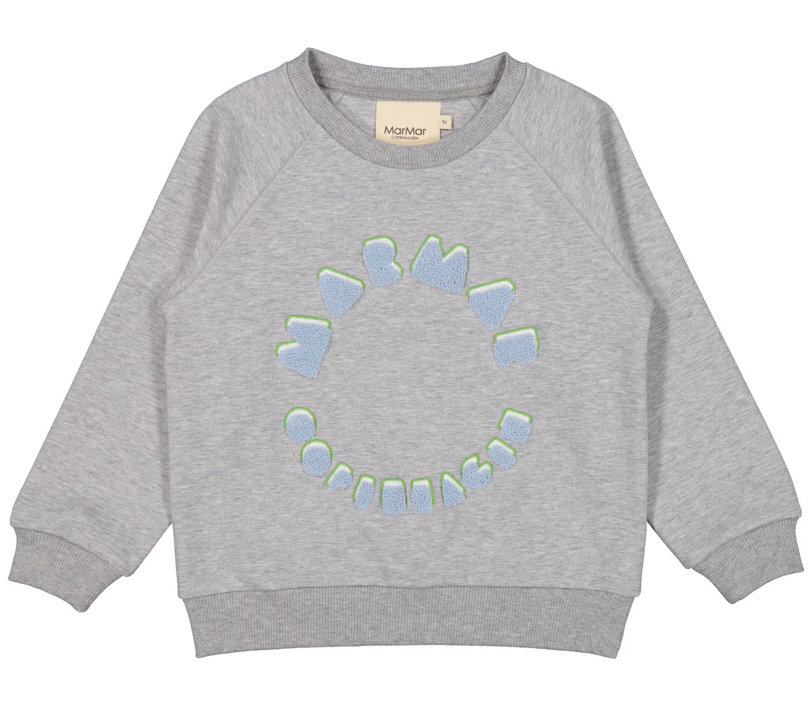 MARMAR COPENHAGEN GREY/BLUE LOGO SWEATSHIRT