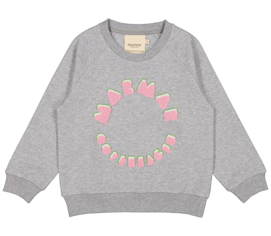 MARMAR COPENHAGEN GREY/PINK LOGO SWEATSHIRT