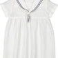 MARMAR COPENHAGEN WHITE LINEN SAILOR COLLAR DRESS