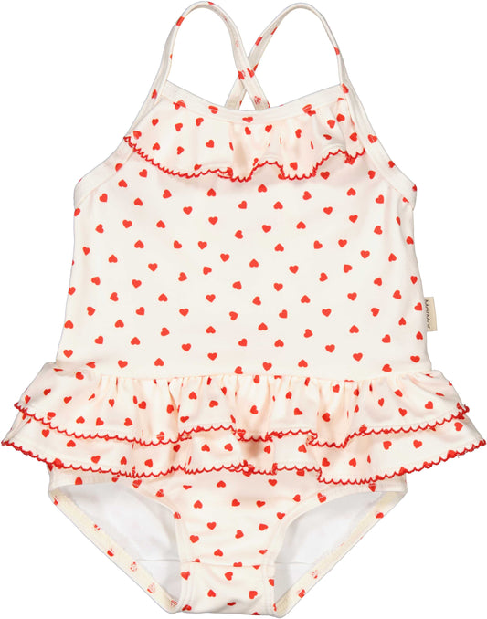 MARMAR COPENHAGEN RED HEART PRINT SWIMSUIT