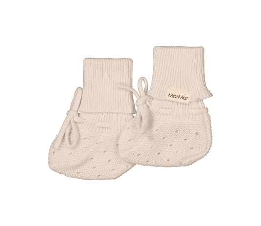 MARMAR COPENHAGEN TAUPE OPEN KNIT BOOTIES