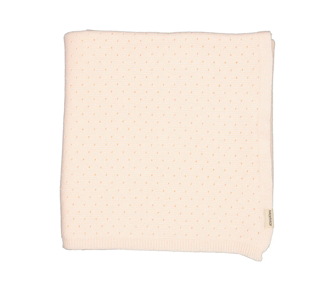 MARMAR COPENHAGEN PINK OPEN KNIT BLANKET