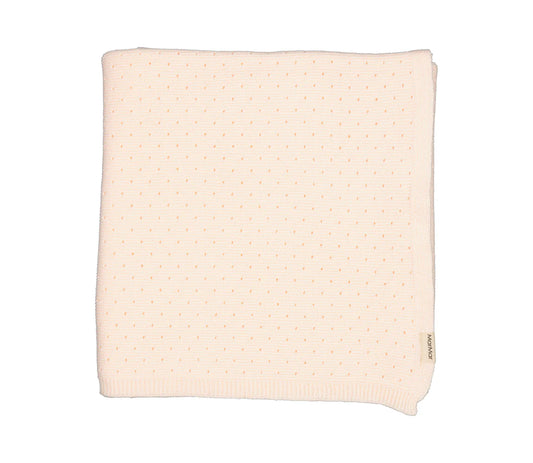 MARMAR COPENHAGEN PINK OPEN KNIT BLANKET