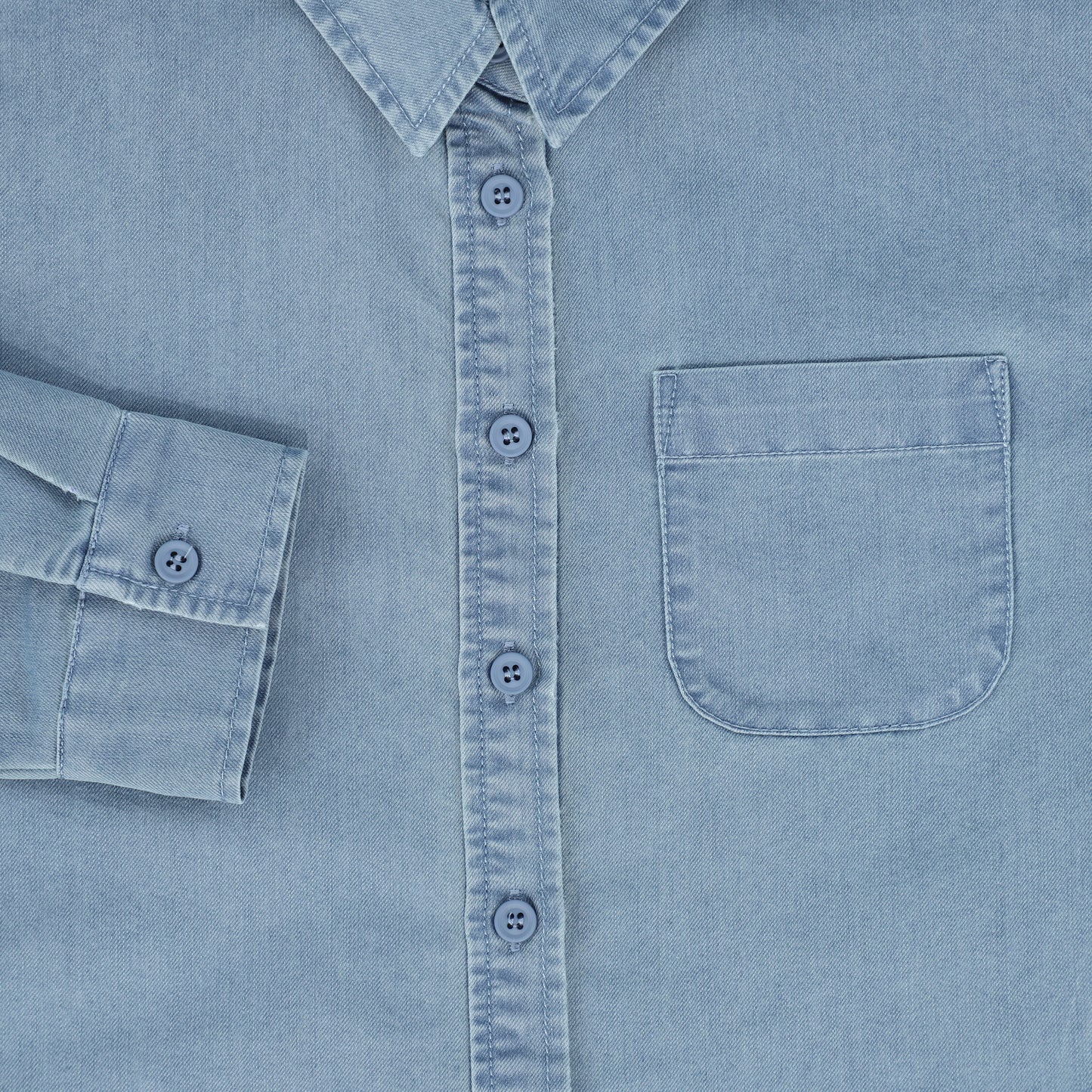 VALENTINA DENIM POCKET BLOUSE