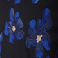 TUSTELLO NAVY WATERCOLOR FLOWER MESH TURTLENECK