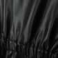 MINIMAL BLACK V-NECK LEATHER JUMPER
