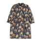 LILOU NAVY FLORAL PRINT SILK DRESS
