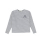 VALENTINA NAVY STRIPED LOGO T-SHIRT [FINAL SALE]