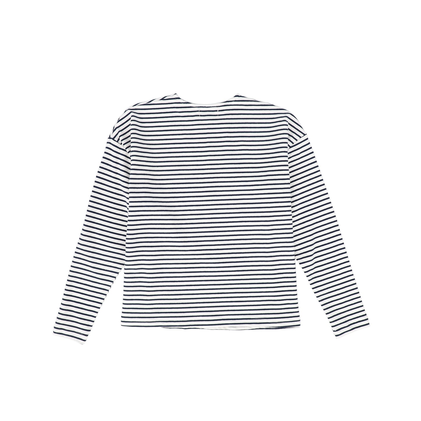 VALENTINA NAVY STRIPED LOGO T-SHIRT [FINAL SALE]