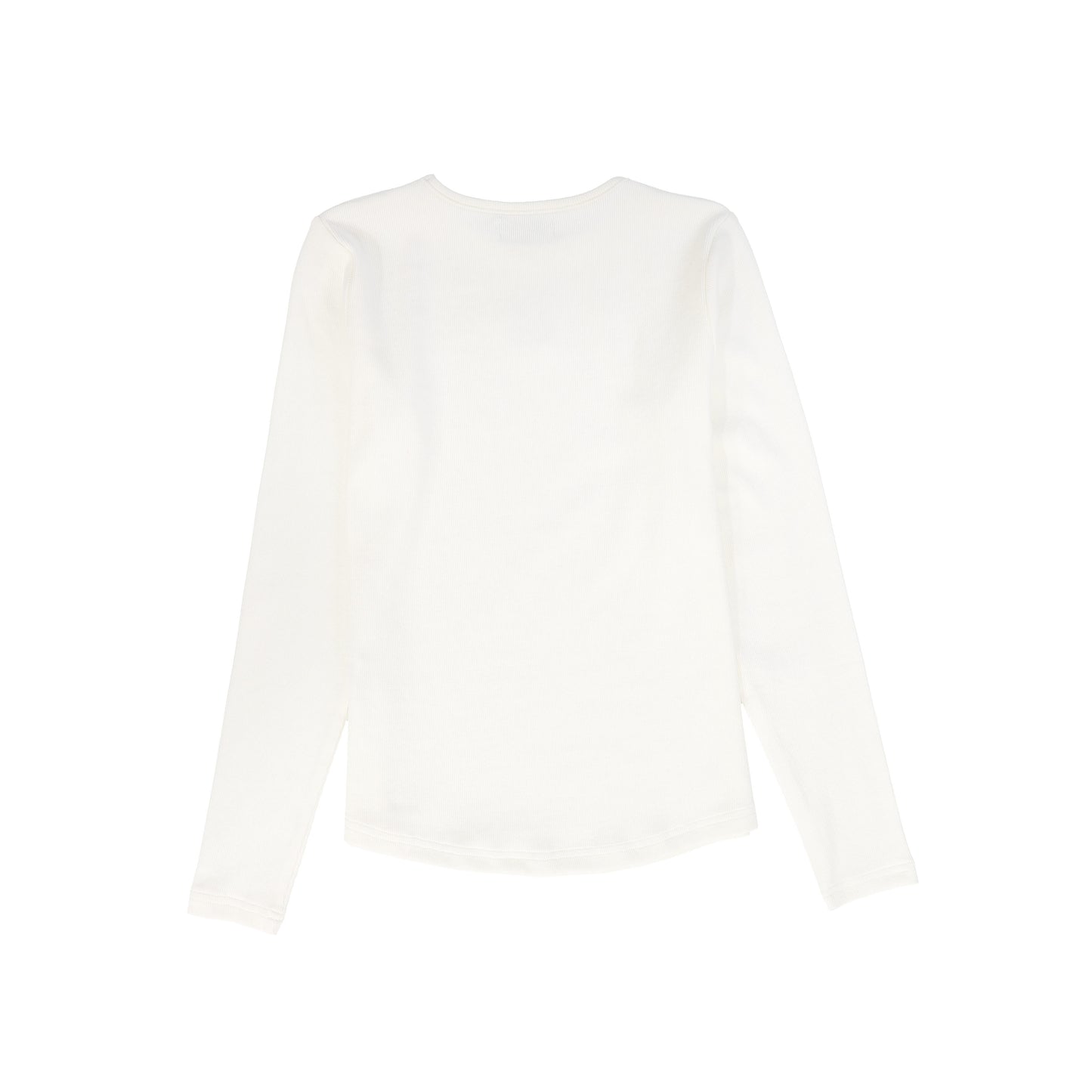 VALENTINA WHITE RIBBED LOGO PATCH T-SHIRT