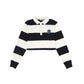 VALENTINA BLACK/WHITE WIDE STRIPE CREST POLO