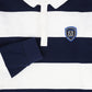 VALENTINA NAVY/WHITE WIDE STRIPE CREST POLO