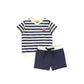 LE BOURDON NAVY STRIPED T-SHIRT SET