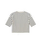 BAMBOO NAVY SCRIPT STRIPED T-SHIRT