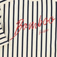 BAMBOO NAVY SCRIPT STRIPED T-SHIRT