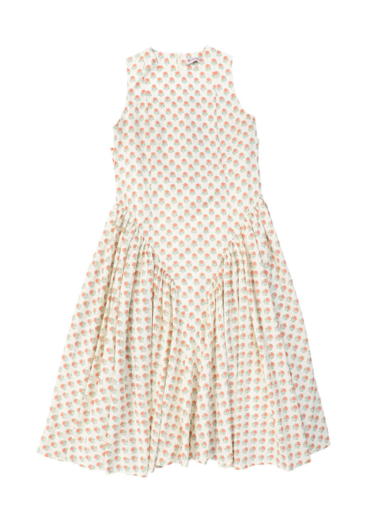 MINIMAL CREAM/ORANGE FLORAL BACK BOW JUMPER