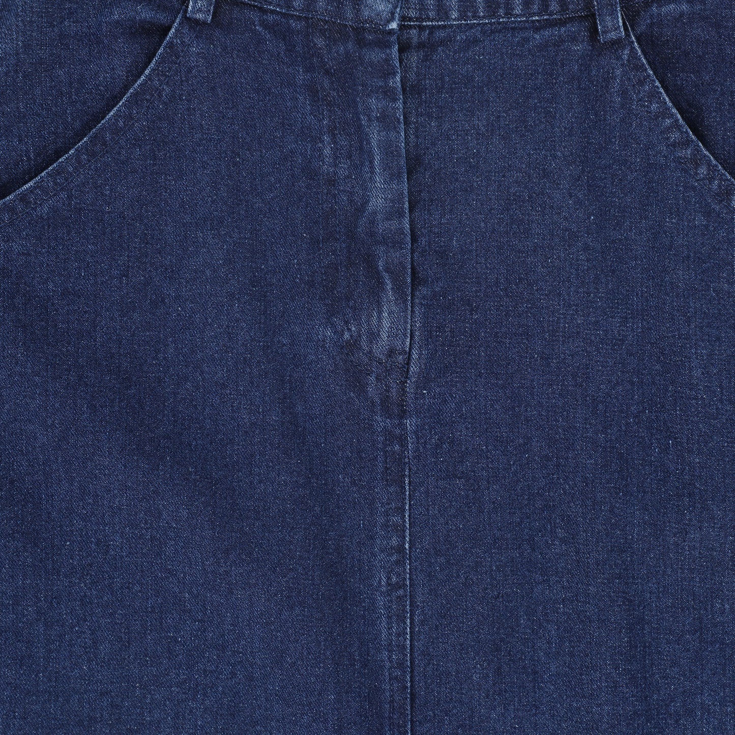 BAMBOO MID BLUE DENIM SIDE POCKET MAXI SKIRT