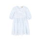 ONE CHILD LIGHT BLUE EYELET LACE TRIM DRESS