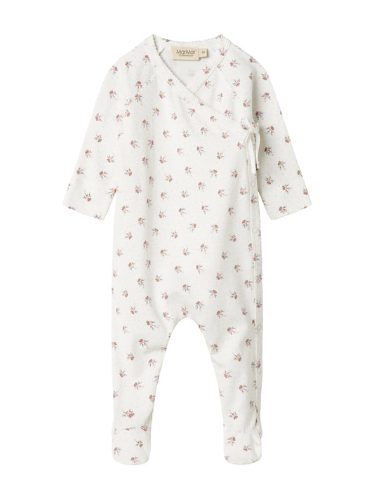 MARMAR COPENHAGEN CREAM/PINK FLORAL PRINT FOOTIE