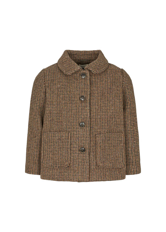 MARMAR COPENHAGEN BROWN HOUNDSTOOTH BOYS JACKET