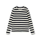 VIBE NAVY STRIPE COTTON T-SHIRT