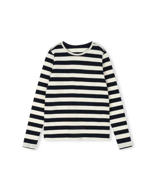 VIBE NAVY STRIPE COTTON T-SHIRT
