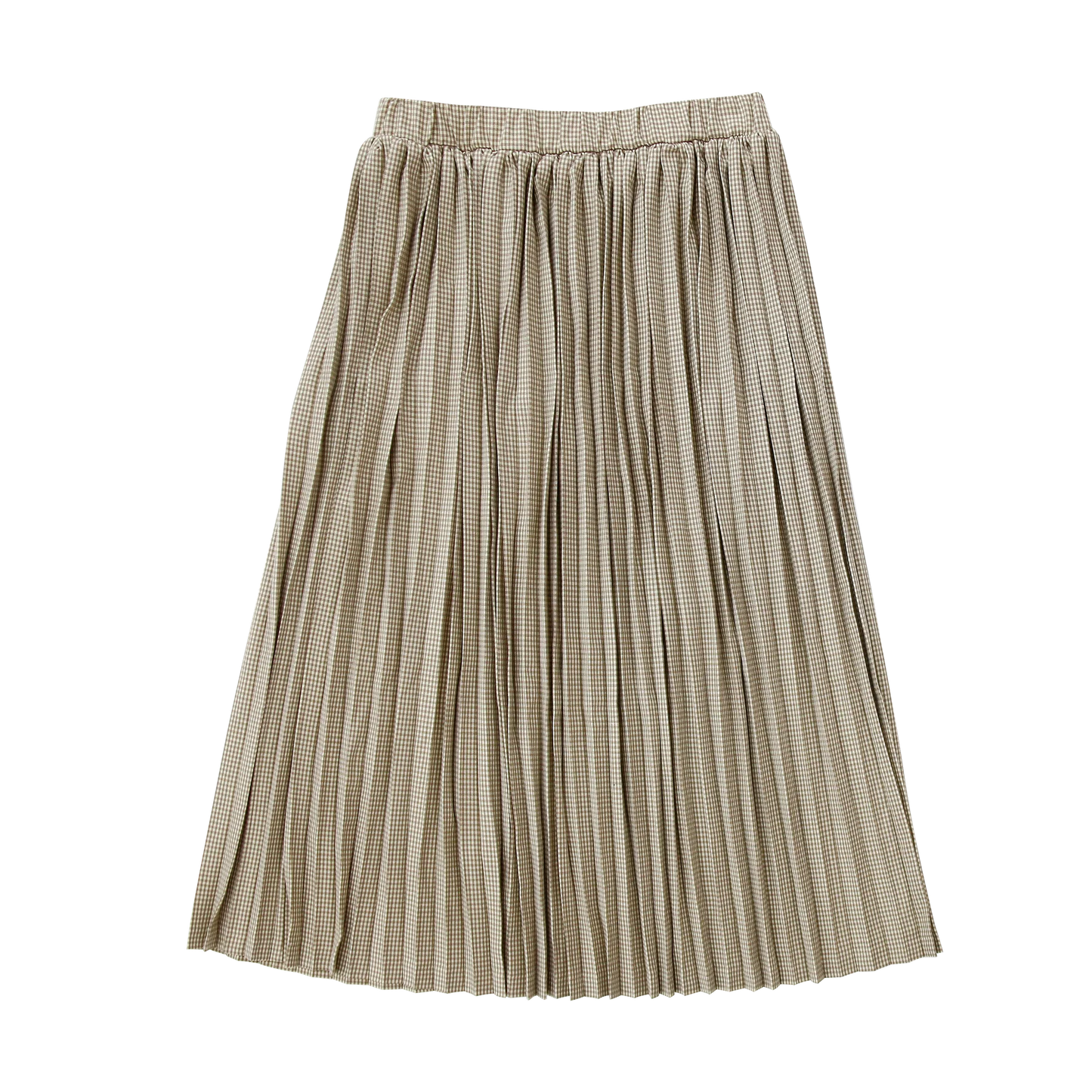 COCO BLANC BROWN GINGHAM MAXI SKIRT