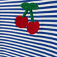 CABANA ROYAL BLUE CHERRY STRIPED T-SHIRT