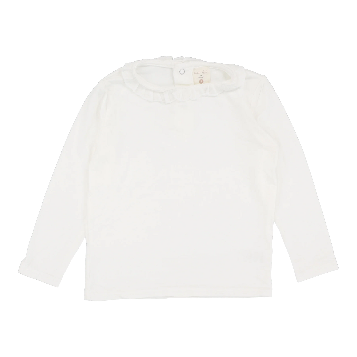 LIL LEGS OFF WHITE RUFFLE TEE