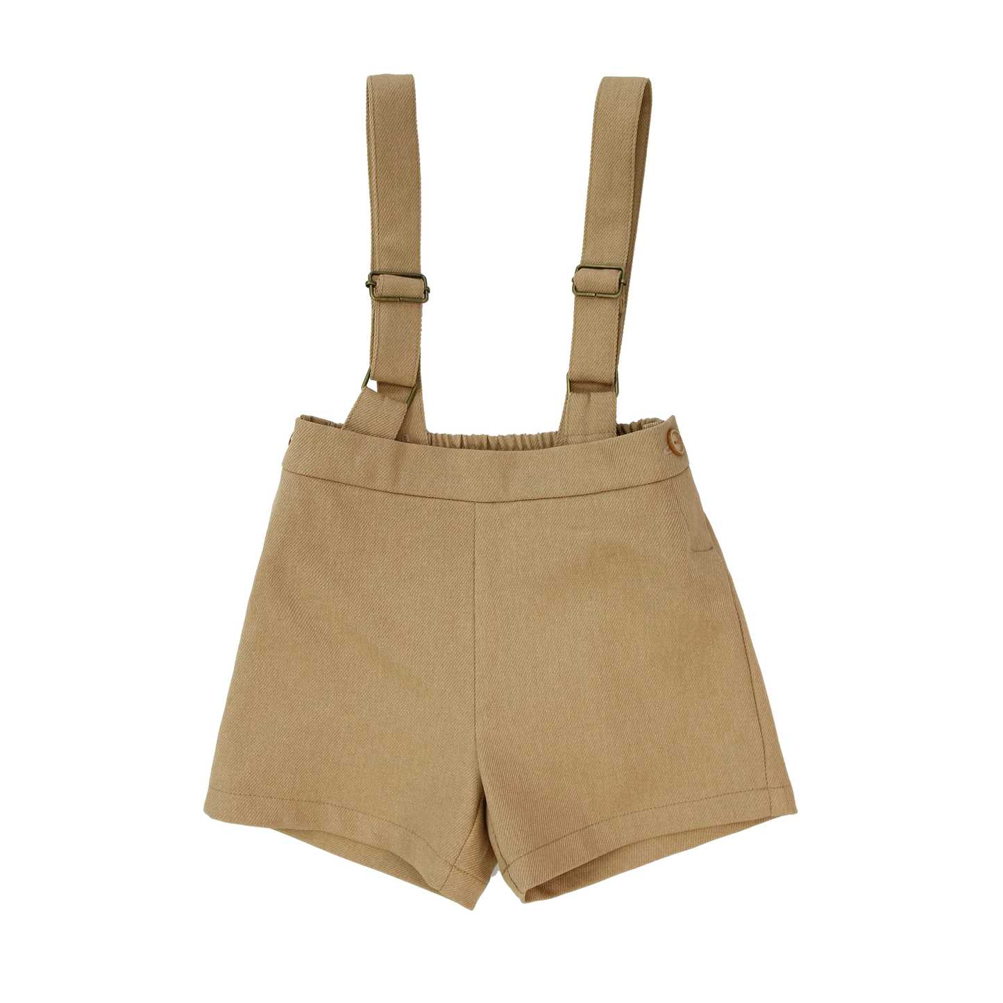 COCO BLANC CAMEL SUSPENDER SHORTS