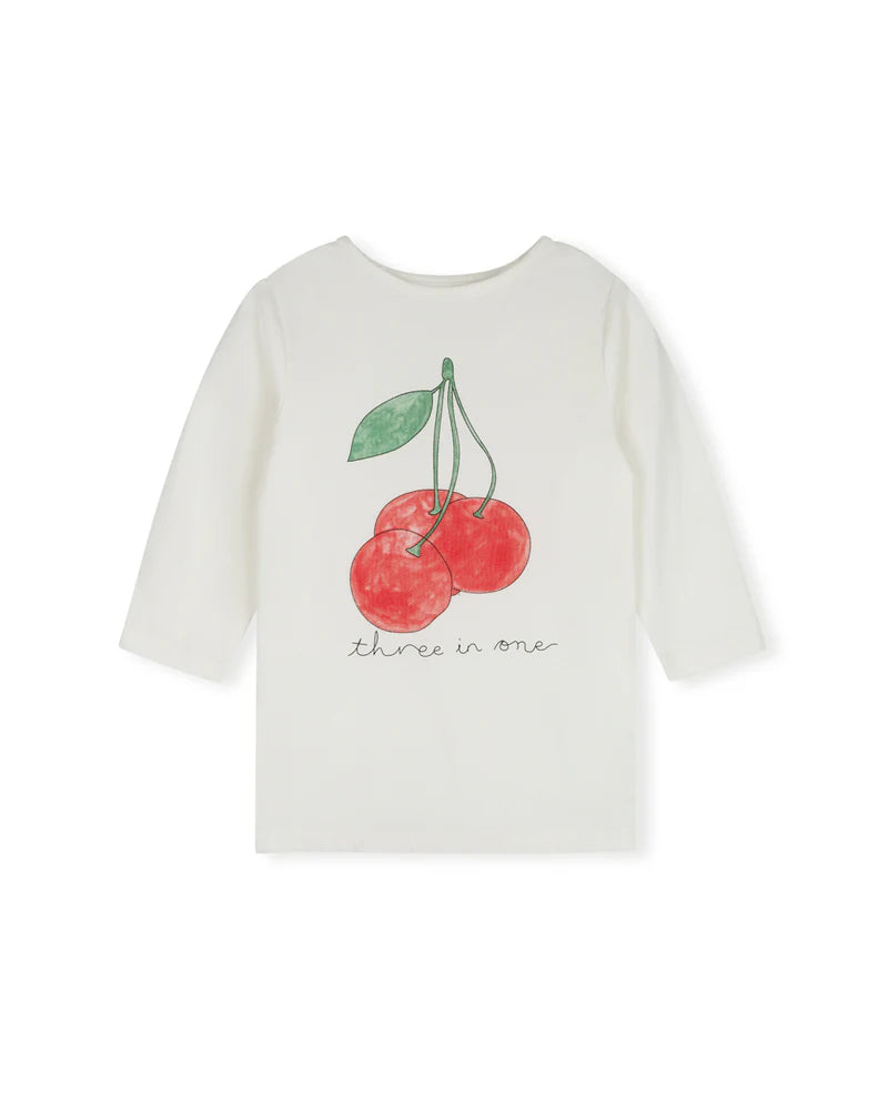 CABANA WHITE WATER PRINTED CHERRY T-SHIRT