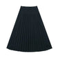 COCO BLANC BLACK SILK PLEATED SKIRT