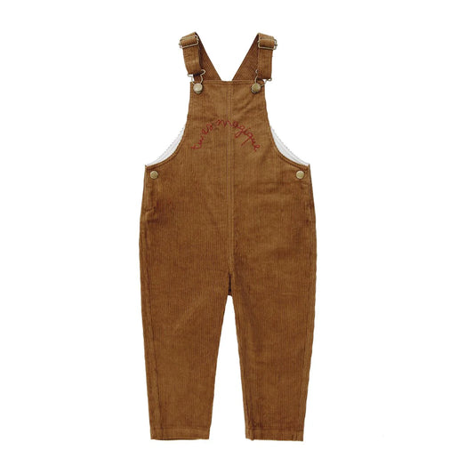COCO BLANC TAN CORDUROY OVERALLS