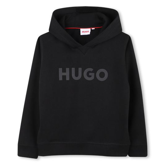 HUGO BLACK LOGO HOODED SWEATSHIRT [FINAL SALE]