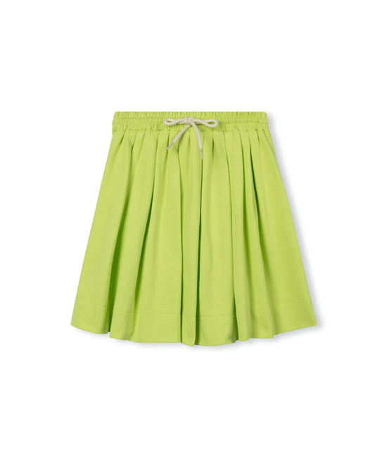 CABANA LIME DRAWSTRING PLEATED SKIRT