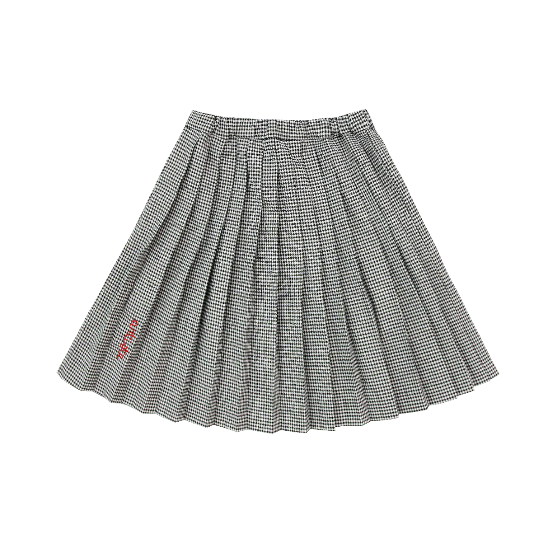 COCO BLANC BLACK/WHITE GINGHAM PLEATED SKIRT