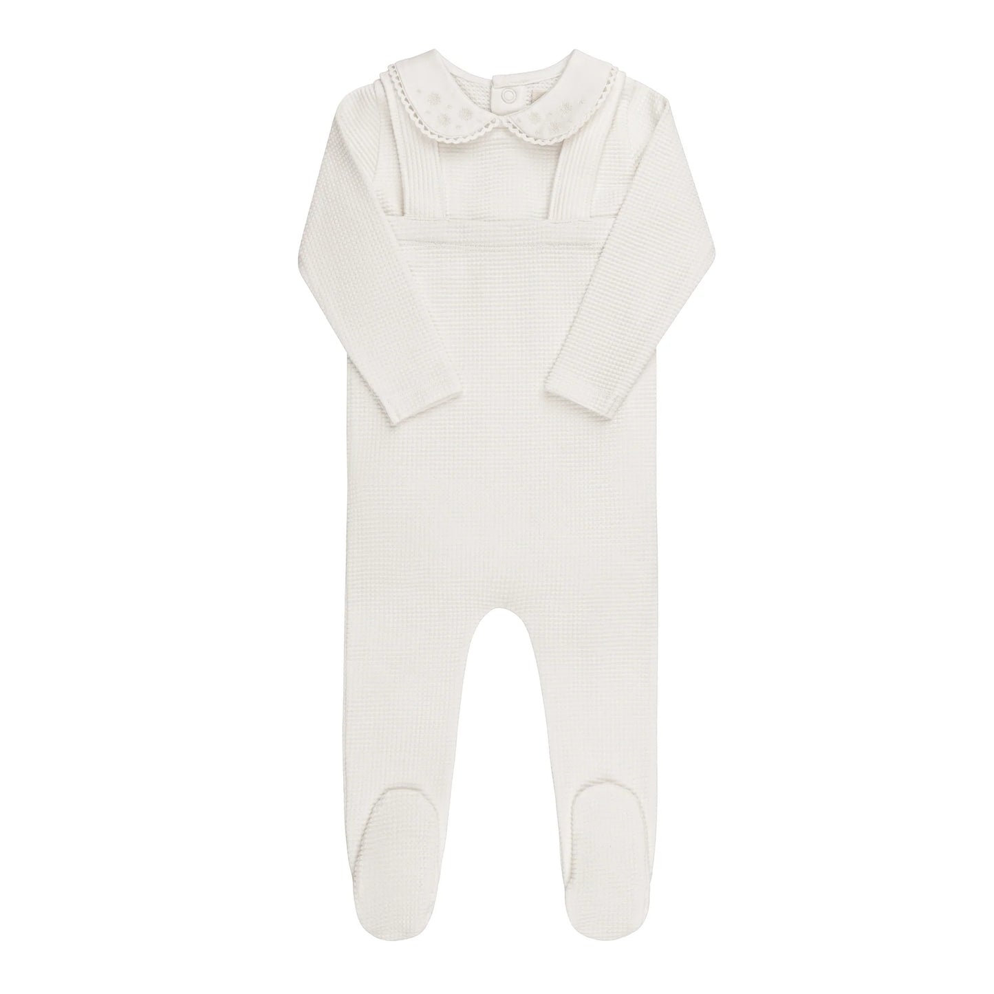 ELY'S & CO IVORY GIRL EMBROIDERED COLLAR OVERALL SET [FINAL SALE]