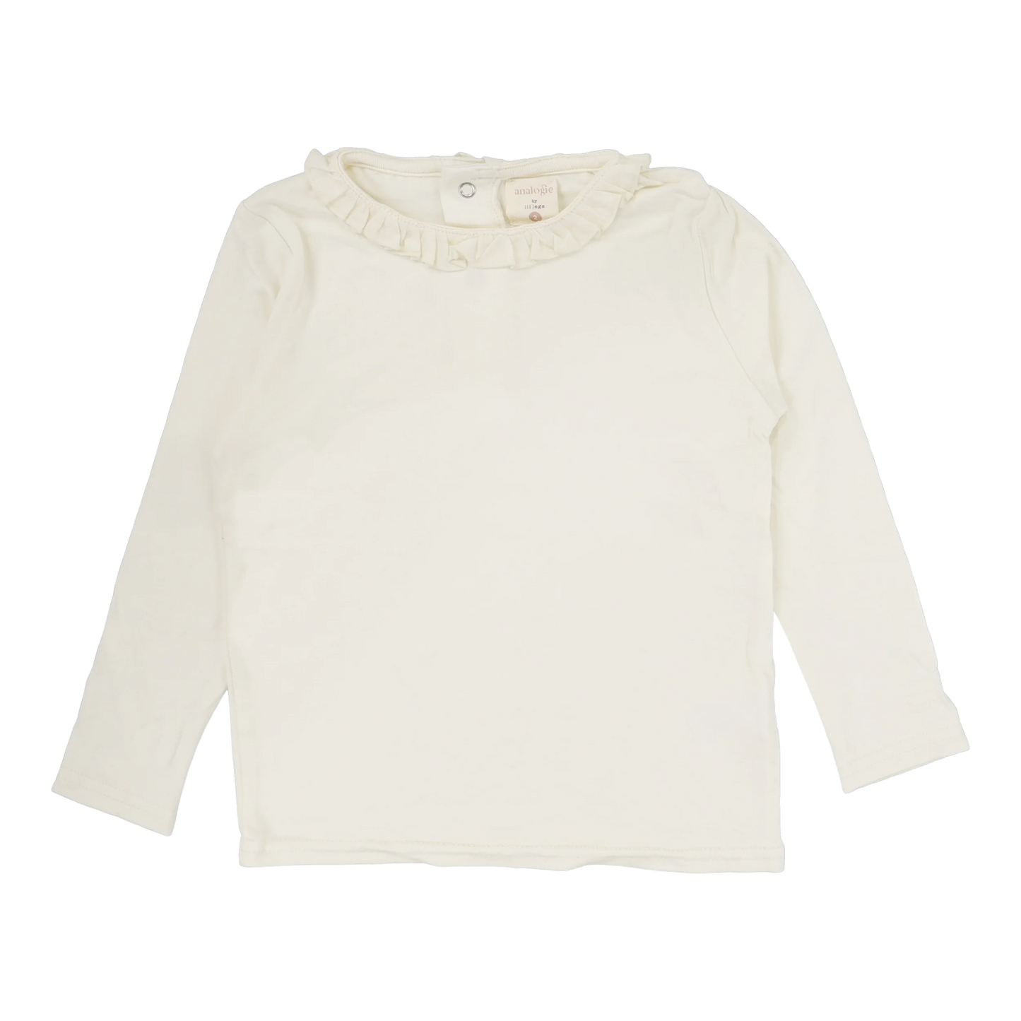 LIL LEGS CREAM RUFFLE TEE